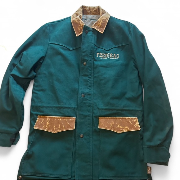 VTG Walls Mountain Chore Jacket - green canvas with blanket lining, men’s size S - Picture 1 of 8